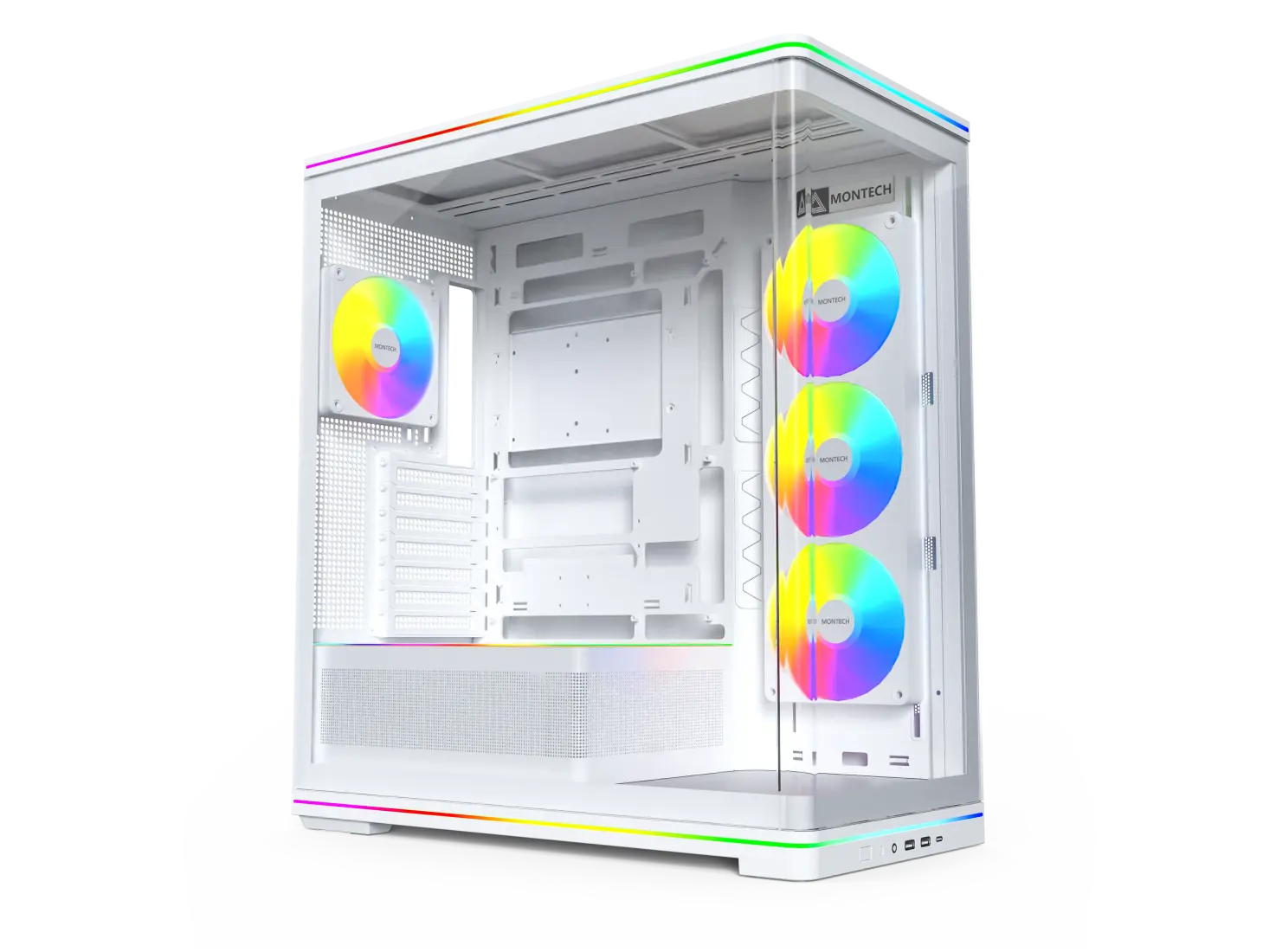 MONTECH 君主 TG3 Curved 白色 機殼 圖片 1