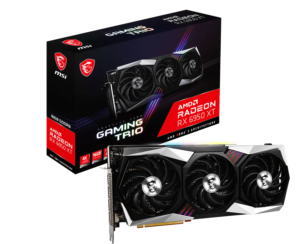 MSI 微星 Radeon™ RX 6950 XT GAMING TRIO 16G 顯示卡 圖片 1