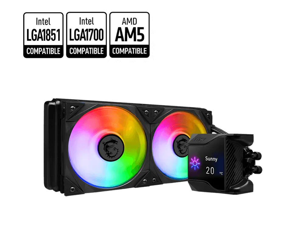 MSI 微星 MPG CORELIQUID D240 一體式 CPU 水冷散熱器 圖片 1