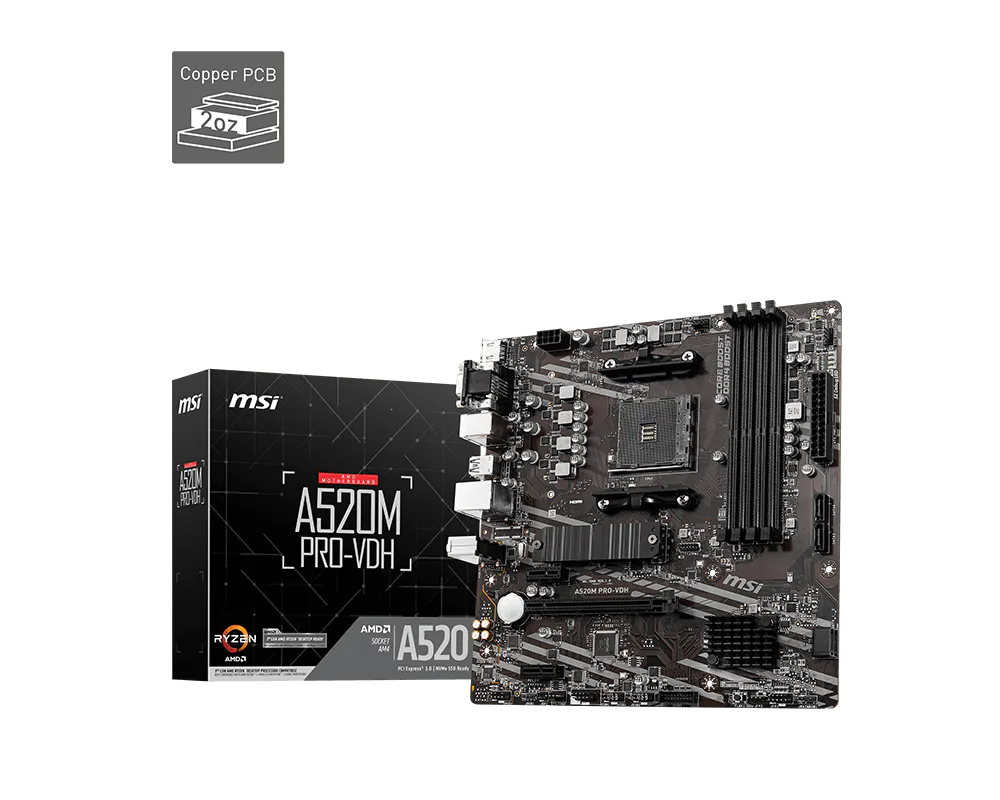 MSI 微星 A520M PRO-VDH 主機板