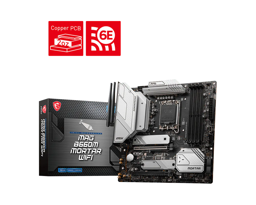 MSI 微星 MAG B660M MORTAR WIFI 主機板