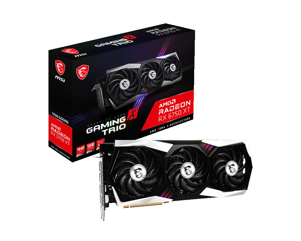 MSI 微星 Radeon™ RX 6750 XT GAMING X TRIO 12G 顯示卡 圖片 1