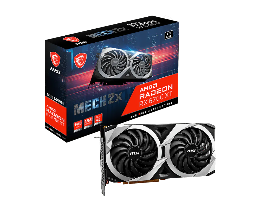 MSI 微星 Radeon™ RX 6700 XT MECH 2X 12G 顯示卡 圖片 1