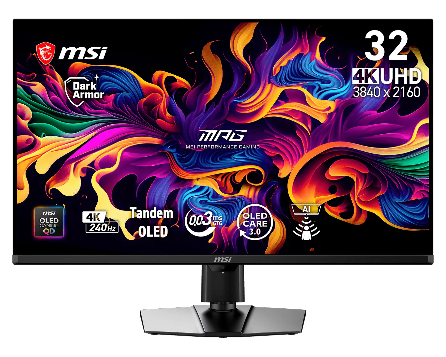 MSI 微星 MPG 322UR QD-OLED X24 31.5 吋 4K 240Hz QD-OLED 電競螢幕 圖片 1
