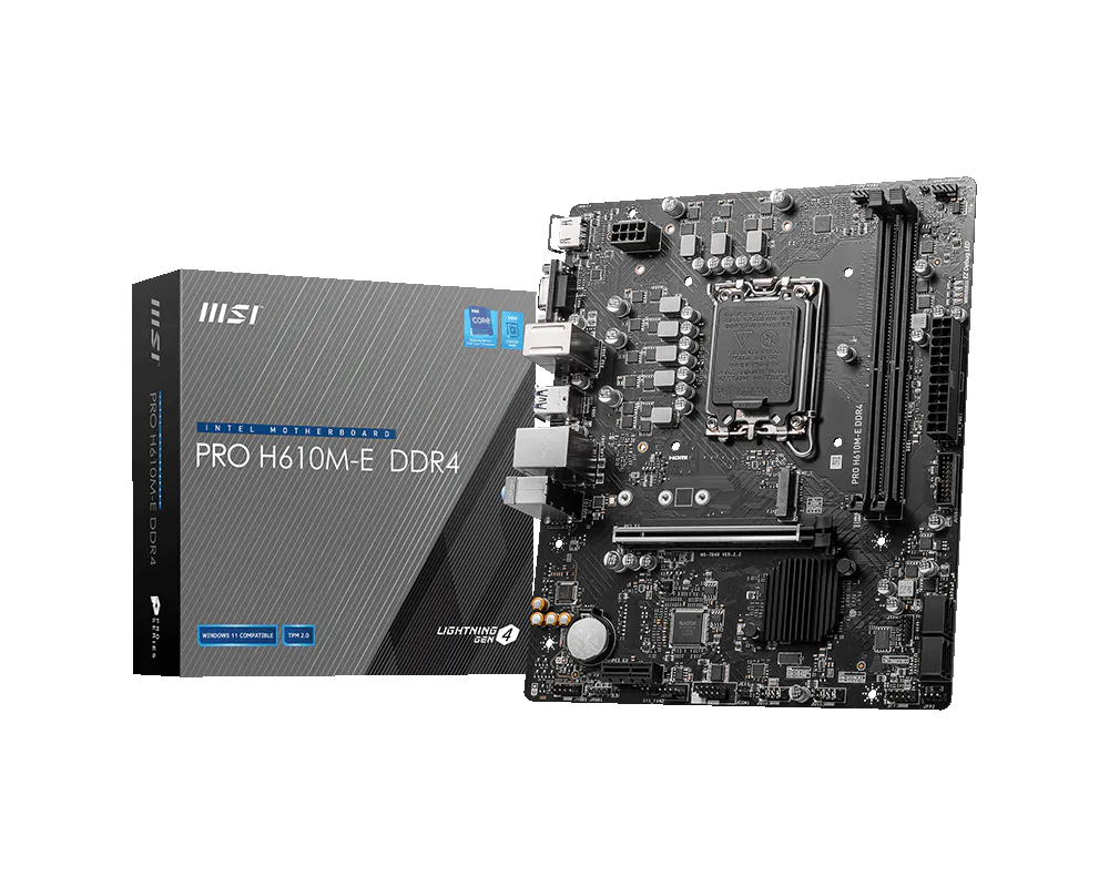 MSI 微星 PRO H610M-E DDR4 主機板 圖片 1