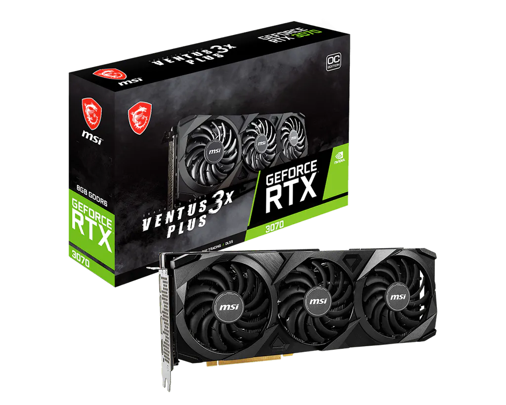 MSI 微星 GeForce RTX™ 3070 VENTUS 3X PLUS 8G OC LHR 顯示卡 圖片 1