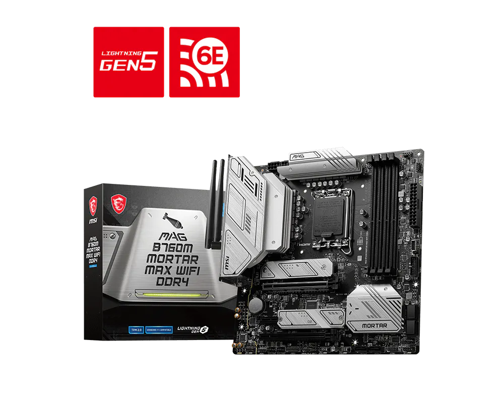 MSI 微星 MAG B760M MORTAR MAX WIFI DDR4 主機板 圖片 1