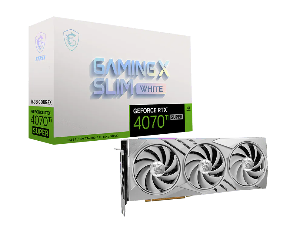 MSI 微星 GeForce RTX™ 4070 Ti SUPER 16G GAMING X SLIM WHITE 顯示卡 圖片 1