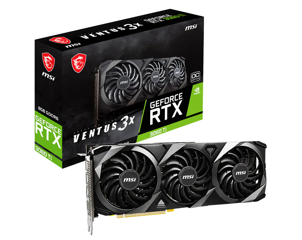 MSI 微星 GeForce RTX™ 3060 Ti VENTUS 3X OC 顯示卡 圖片 1