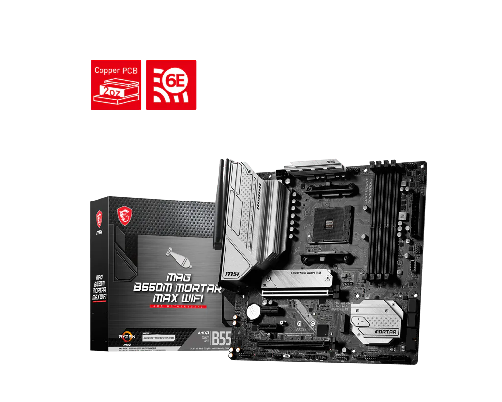 MSI 微星 MAG B550M MORTAR MAX WIFI 主機板