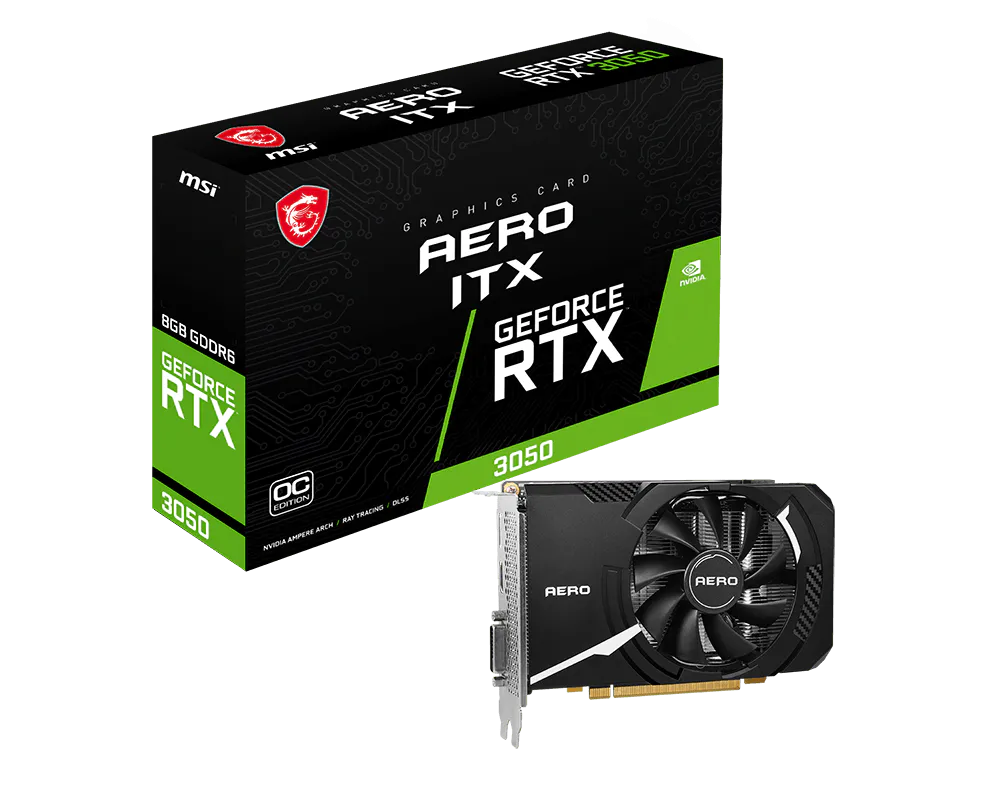 MSI 微星 GeForce RTX™ 3050 AERO ITX 8G OCV1 顯示卡 圖片 1