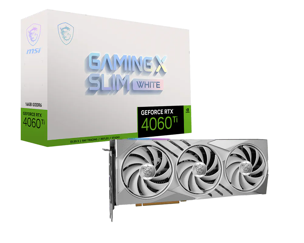MSI 微星 GeForce RTX™ 4060 Ti GAMING X SLIM WHITE 16G 顯示卡 圖片 1