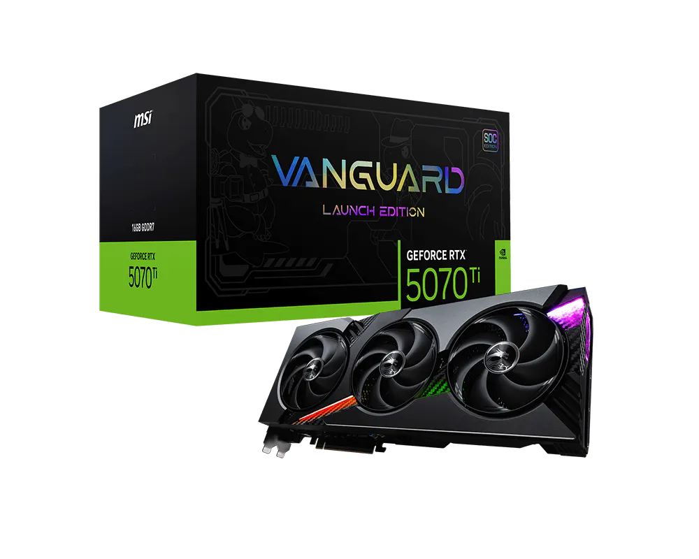 MSI 微星 GeForce RTX™ 5070 Ti 16G VANGUARD SOC LAUNCH EDITION 顯示卡 圖片 1