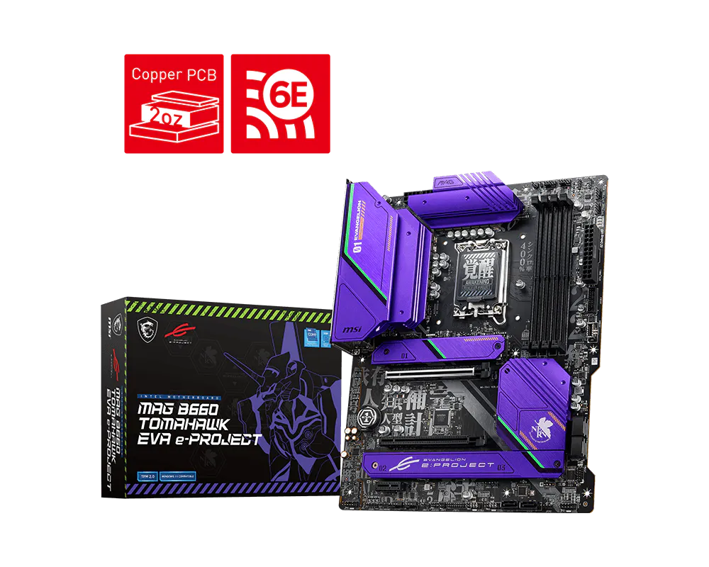 MSI 微星 MAG B660 TOMAHAWK EVA e-PROJECT 主機板