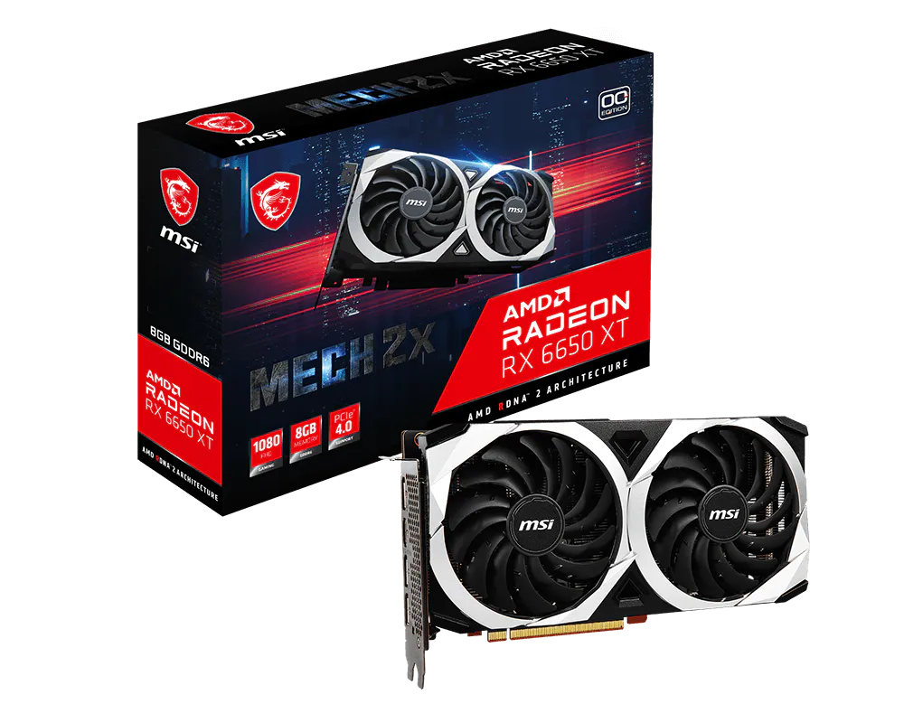 MSI 微星 Radeon™ RX 6650 XT MECH 2X 8G OC 顯示卡 圖片 1