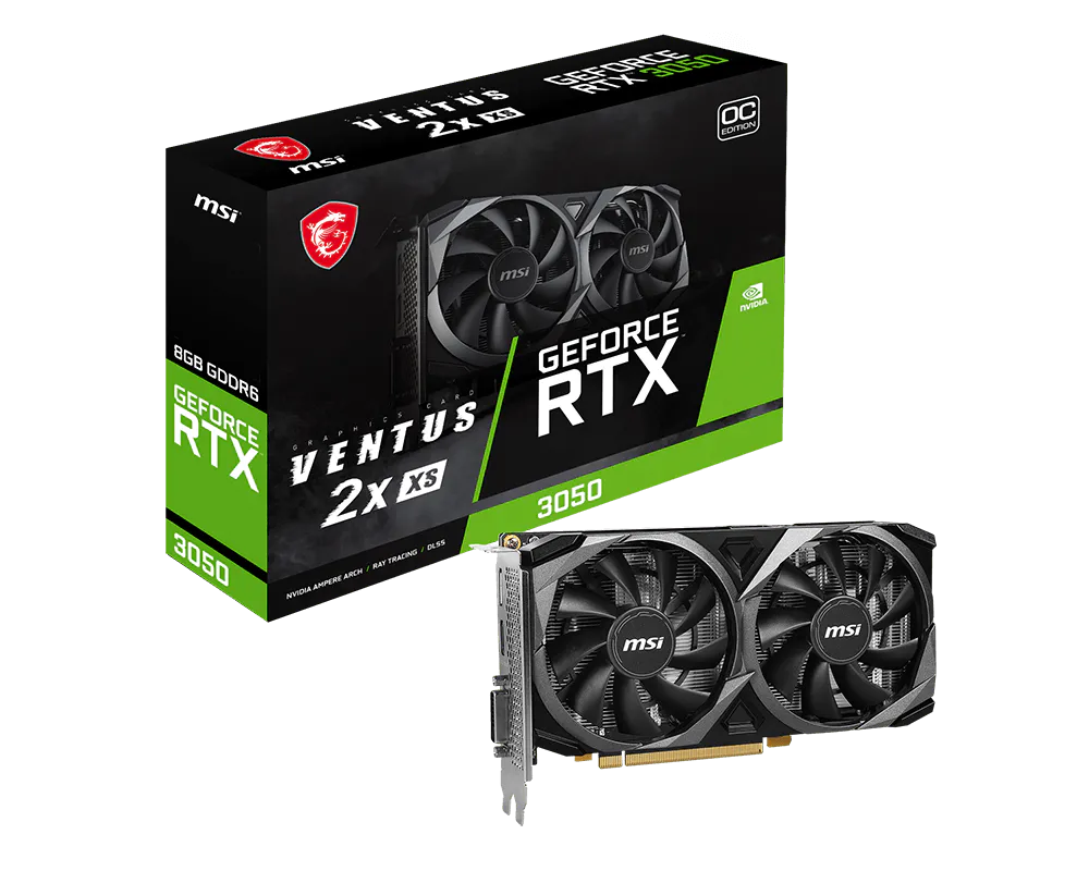 MSI 微星 GeForce RTX™ 3050 VENTUS 2X XS 8G OC 顯示卡 圖片 1