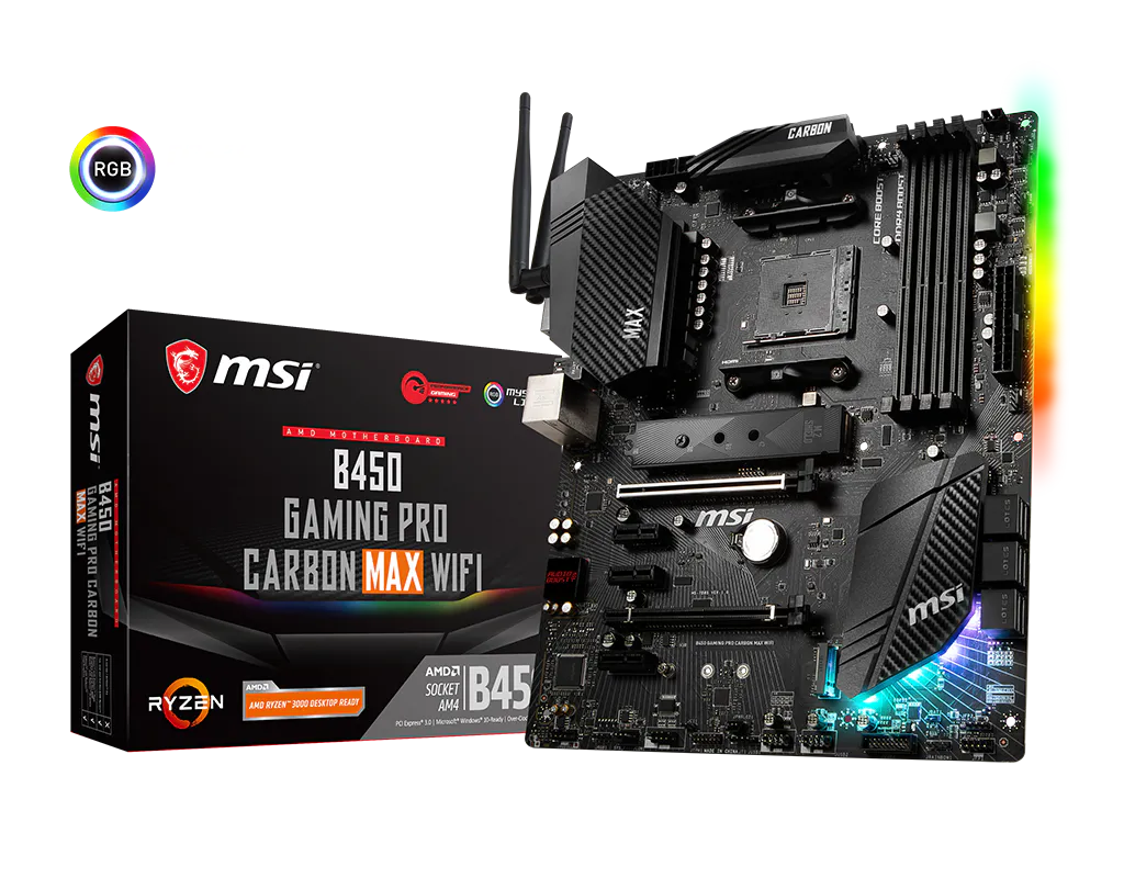 MSI 微星 B450 GAMING PRO CARBON MAX WIFI 主機板